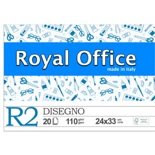 BLOCCO ROYAL OFFICE R2 24X33 LISCIO 110GR 20FG